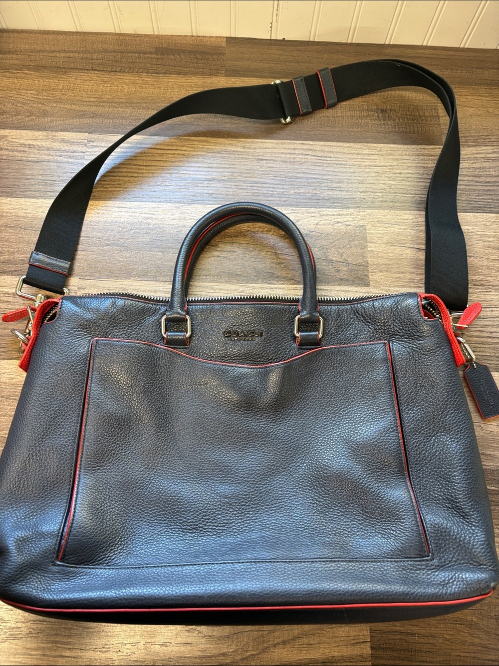Coach Beckett Pocket Briefcase crafted in midnight navy pebble leather
#89953